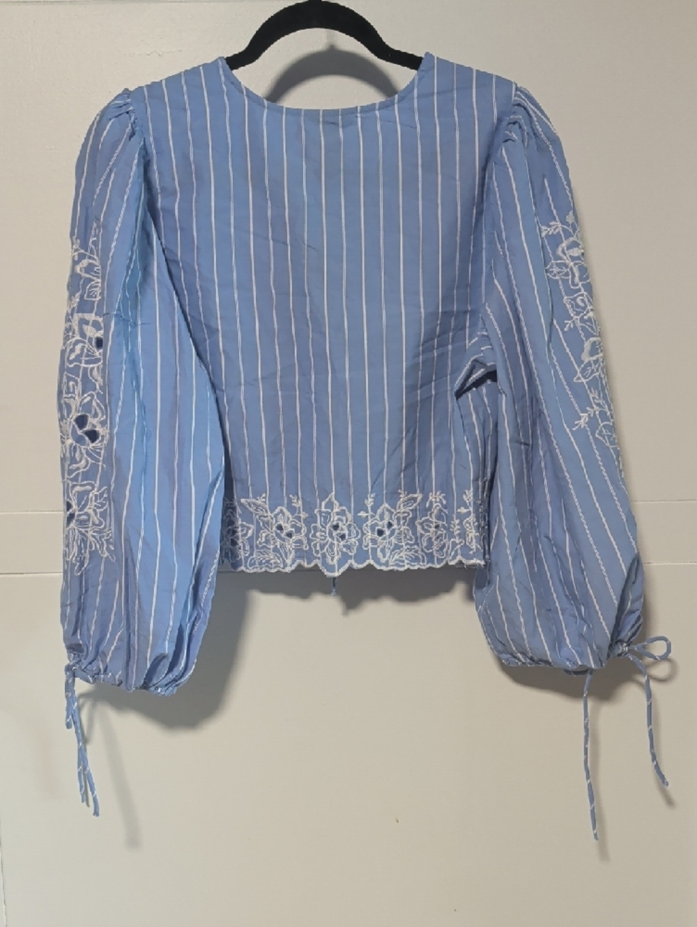 Future Collective Striped Tie-Front Blouse - Picture 3 of 5